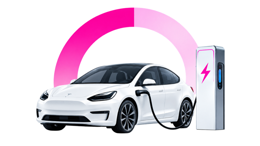 Vehículo eléctrico cargando